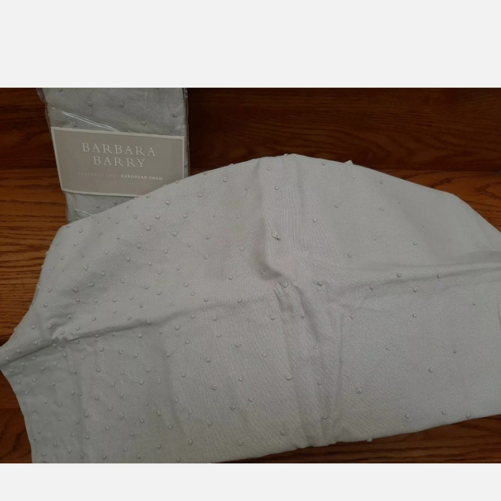 Barbara Barry RARE Clover Leaf KING duvet cover 2 Textured Knot Euro shams - Picture 7 of 11